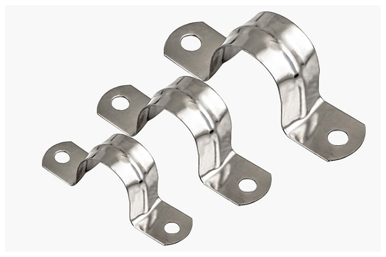 U Shape Clamps 304 Stainless Steel Tube Clip Water Pipe Saddle Clamps - KiwisLove