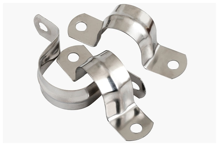 U Shape Clamps 304 Stainless Steel Tube Clip Water Pipe Saddle Clamps - KiwisLove