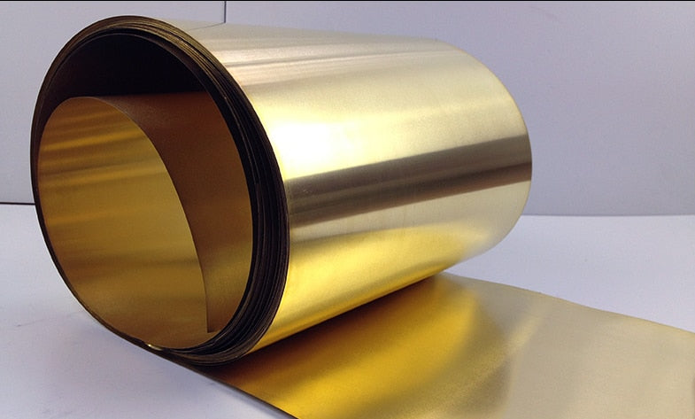 1 Meter/Roll Thin Brass Sheet Strip Gold Film High Purity Brass Foil Plate H62 - KiwisLove