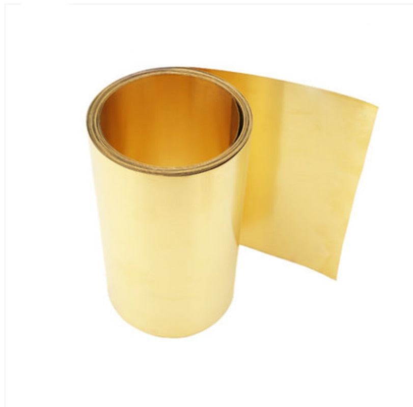 1 Meter/Roll Thin Brass Sheet Strip Gold Film High Purity Brass Foil Plate H62 - KiwisLove