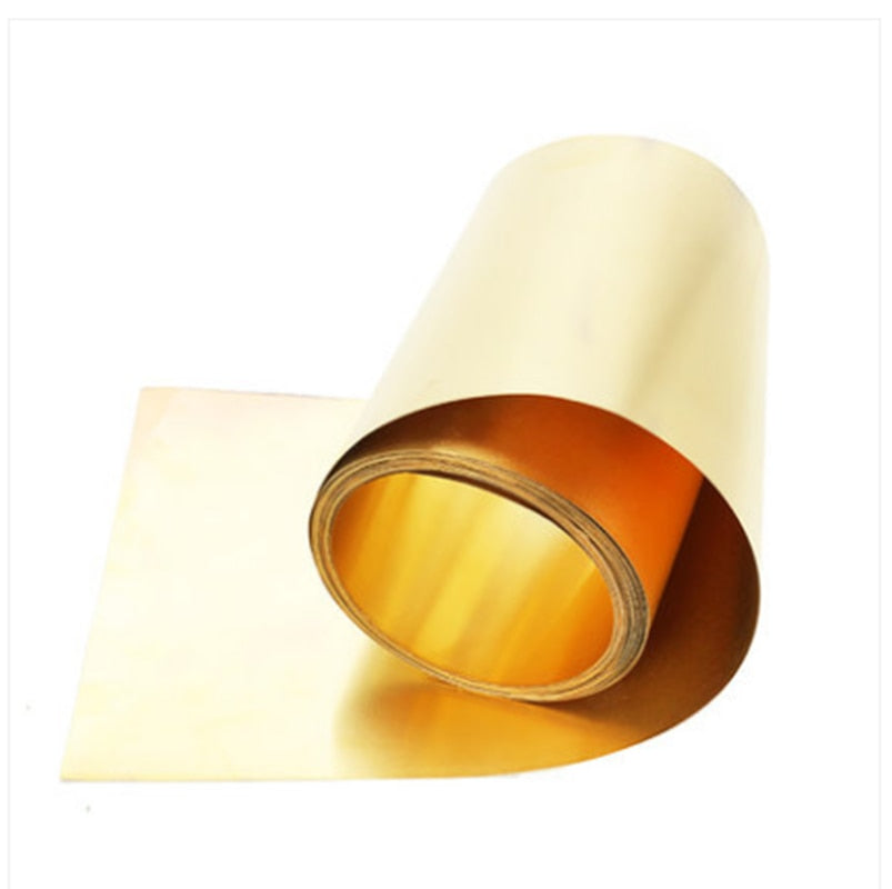 1 Meter/Roll Thin Brass Sheet Strip Gold Film High Purity Brass Foil Plate H62 - KiwisLove