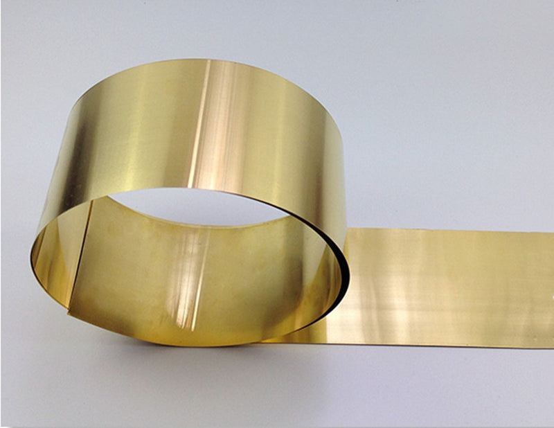 1 Meter/Roll Thin Brass Sheet Strip Gold Film High Purity Brass Foil Plate H62 - KiwisLove