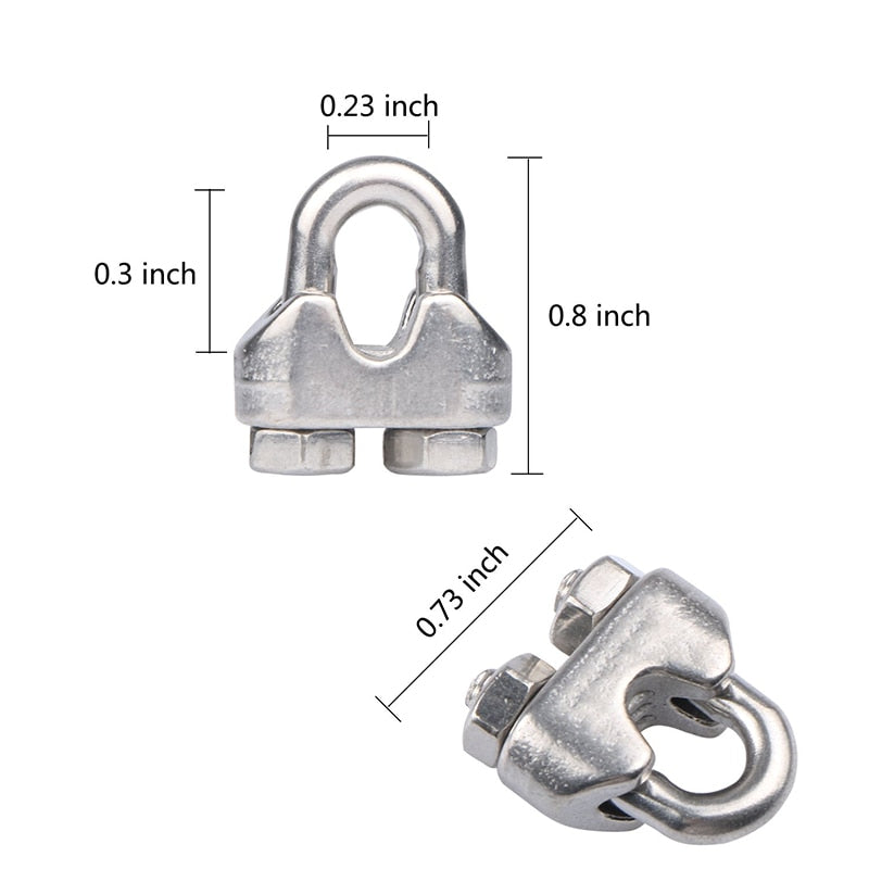 6 pcs M6 Turnbuckles + 12 pcs M3 Clips + 10 pcs M3 Thimble - KiwisLove