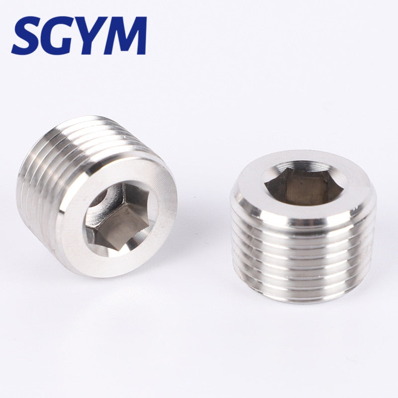 Stainless Steel 304 Hexagon Pipe M8*1 M12*1.5 M14*1.5 M20*1.5 Male Countersunk End Plug Fitting Water Gas Oil - KiwisLove