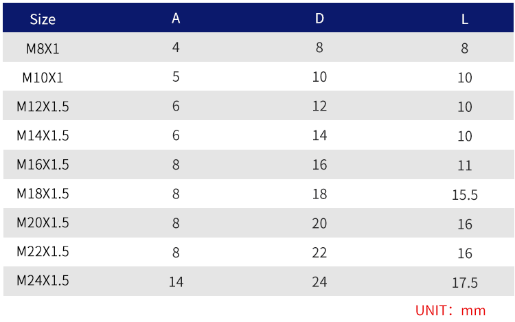 Stainless Steel 304 Hexagon Pipe M8*1 M12*1.5 M14*1.5 M20*1.5 Male Countersunk End Plug Fitting Water Gas Oil - KiwisLove