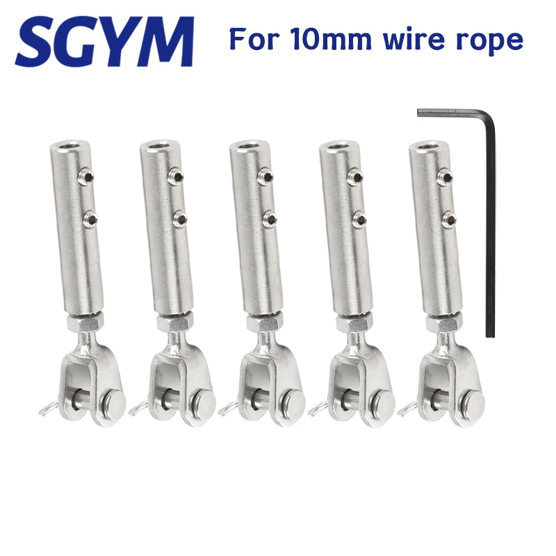 10 pcs Cable Railing Fork Jaw Tension Terminal Fitting Toggle Anchor - KiwisLove