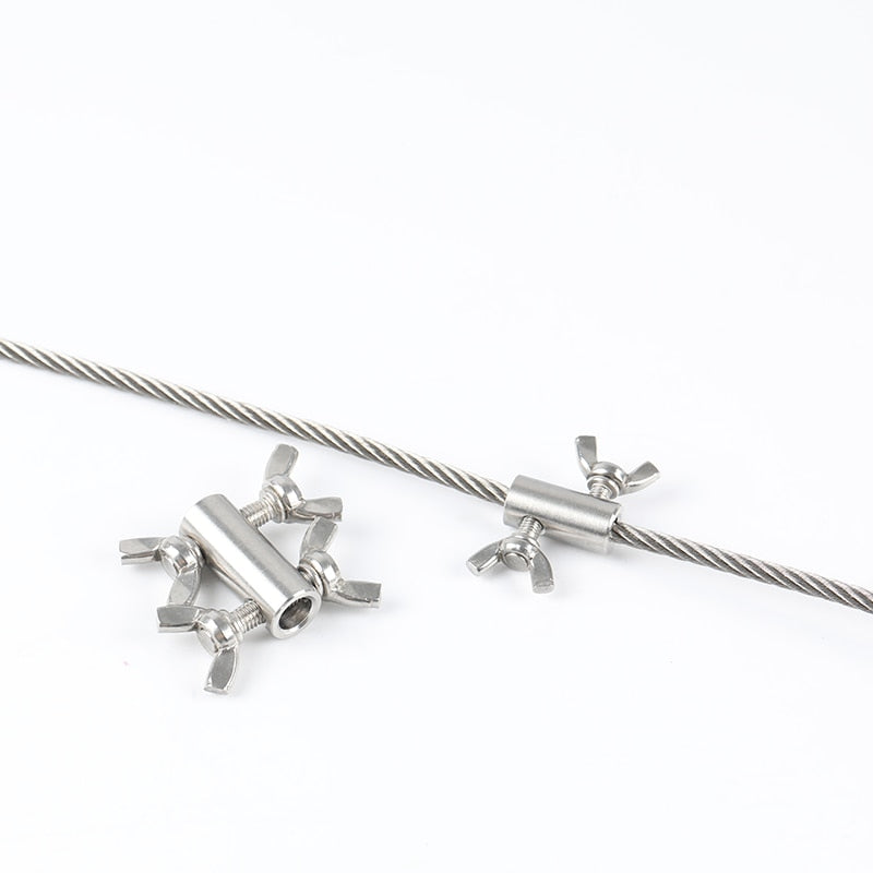 2pcs 304 stainless steel rope  fasteners butterfly buckle - KiwisLove