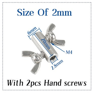 2pcs 304 stainless steel rope  fasteners butterfly buckle - KiwisLove