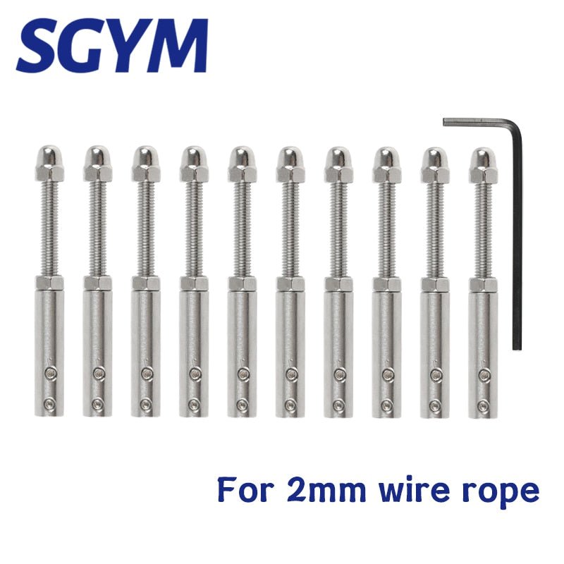 10pcs 2mm h Wire Rope Threaded Stud Tension End Fitting - KiwisLove