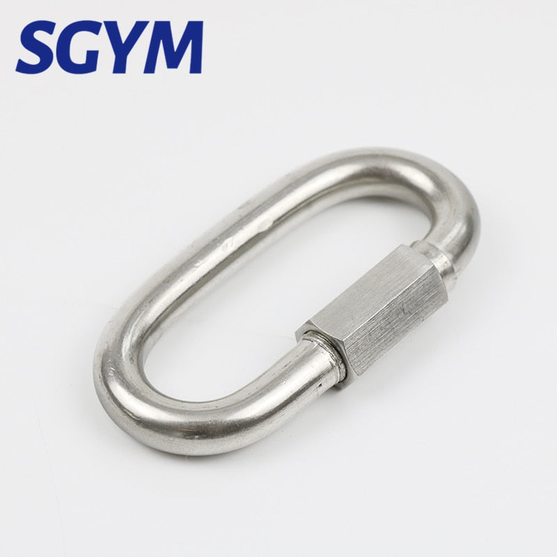 304 Stainless Steel Screw Lock Carabiner Safety Snap Hook Buckle - KiwisLove