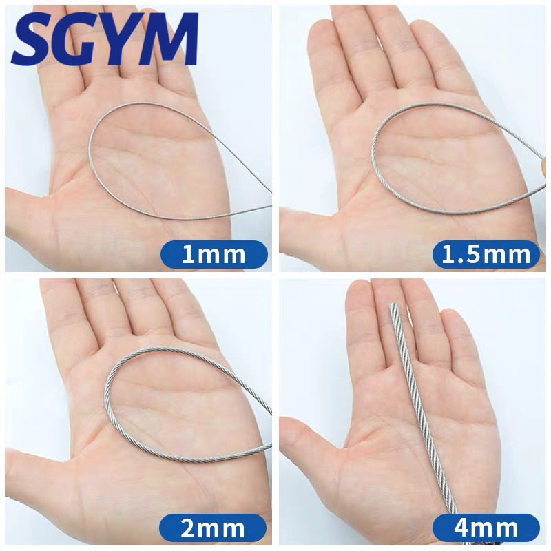 304 Stainless Steel Wire Rope Soft  Cable  Rustproof - KiwisLove