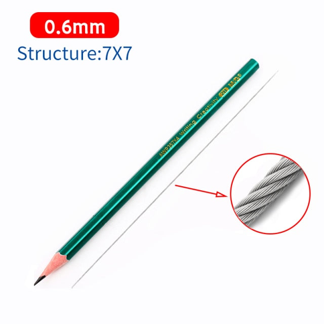 304 Stainless Steel Wire Rope Soft  Cable  Rustproof - KiwisLove