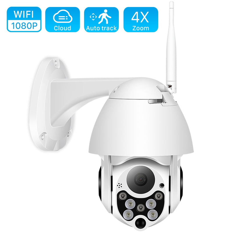 1080P PTZ IP Camera Wifi Outdoor Speed Dome Wireless Wifi  4X Digital Zoom 2MP Network CCTV Surveillance - KiwisLove