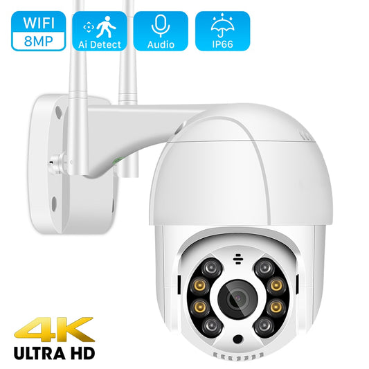 PTZ Wifi IP Camera Cloud 4X Digital Zoom Outdoor AI Human Detect - KiwisLove