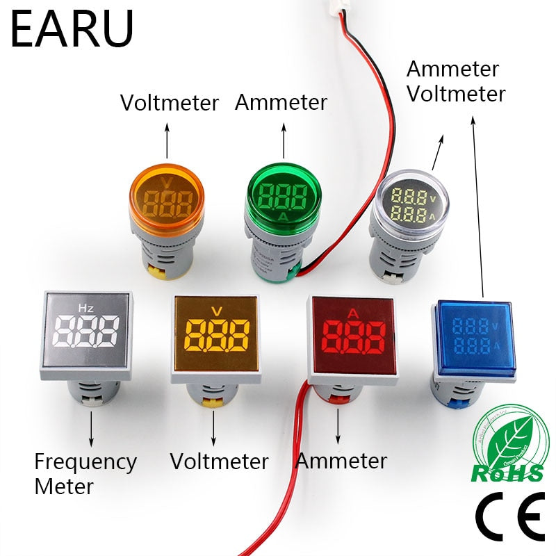 Digital Voltmeter Ammeter Amp Current Hertz HZ Voltage Meter - KiwisLove