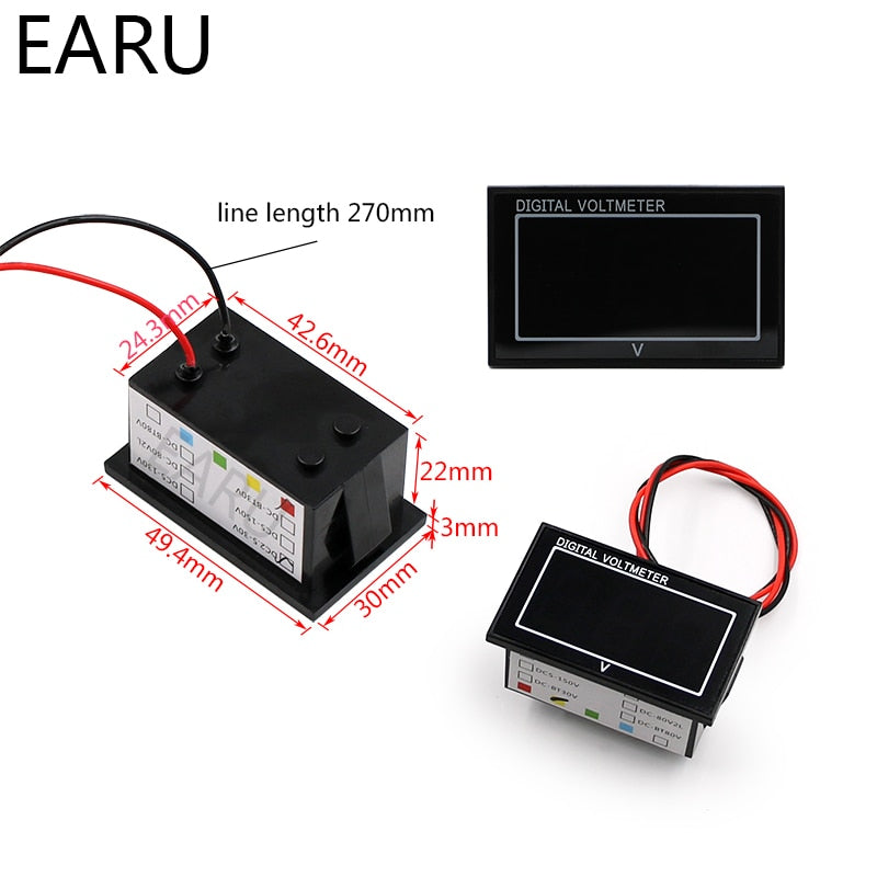 LED Mini Digital Voltage Meter Gauge Display  Car Boat Motorcycle - KiwisLove