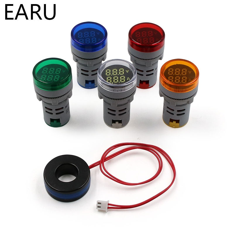 Mini Digital Voltmeter Ammeter 22mm 0-100A Amp Volt Voltage Tester Meter - KiwisLove