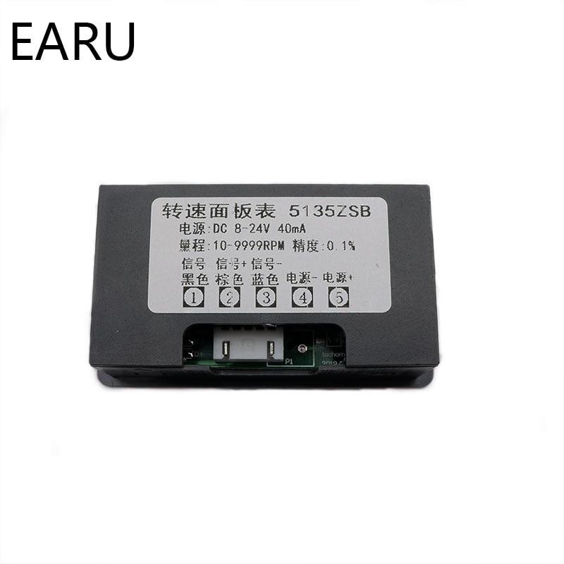 1Set Measuring Gauge 4 Digital  LED Tachometer RPM Speed Meter - KiwisLove