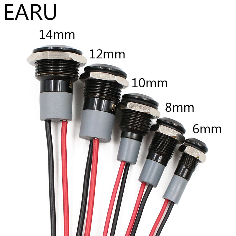 Flat Head Waterproof IP67 Metal LED Warning Indicator Light Signal Lamp - KiwisLove