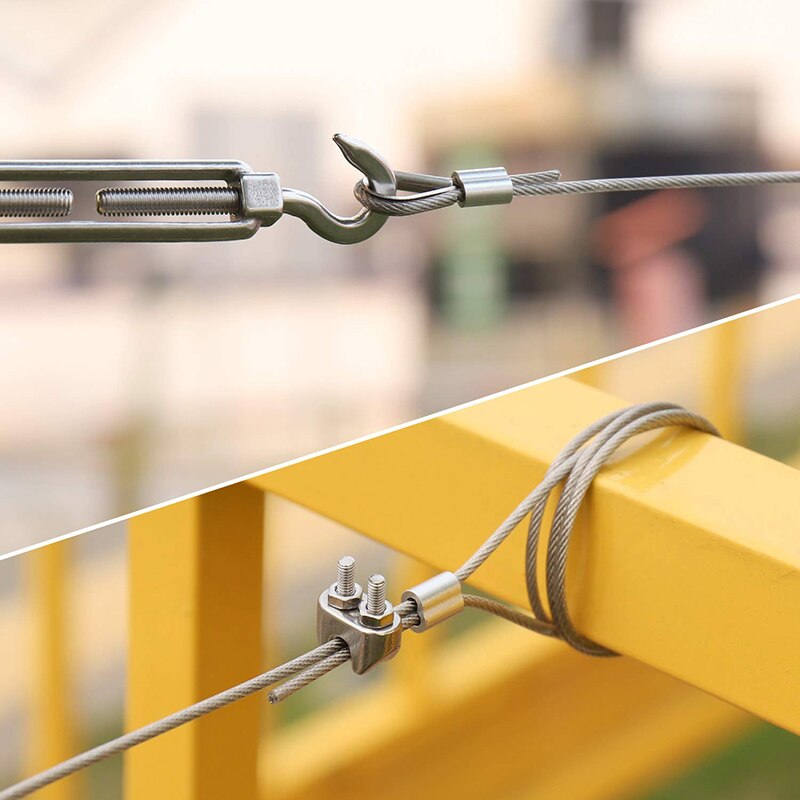 30M PVC Coated 2mm Wire Rope Cable Hooks Hanging Kit - KiwisLove