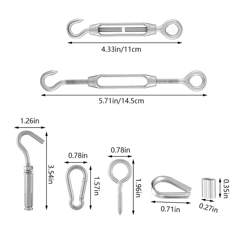 30M PVC Coated 2mm Flexible Wire Rope  Kit - KiwisLove