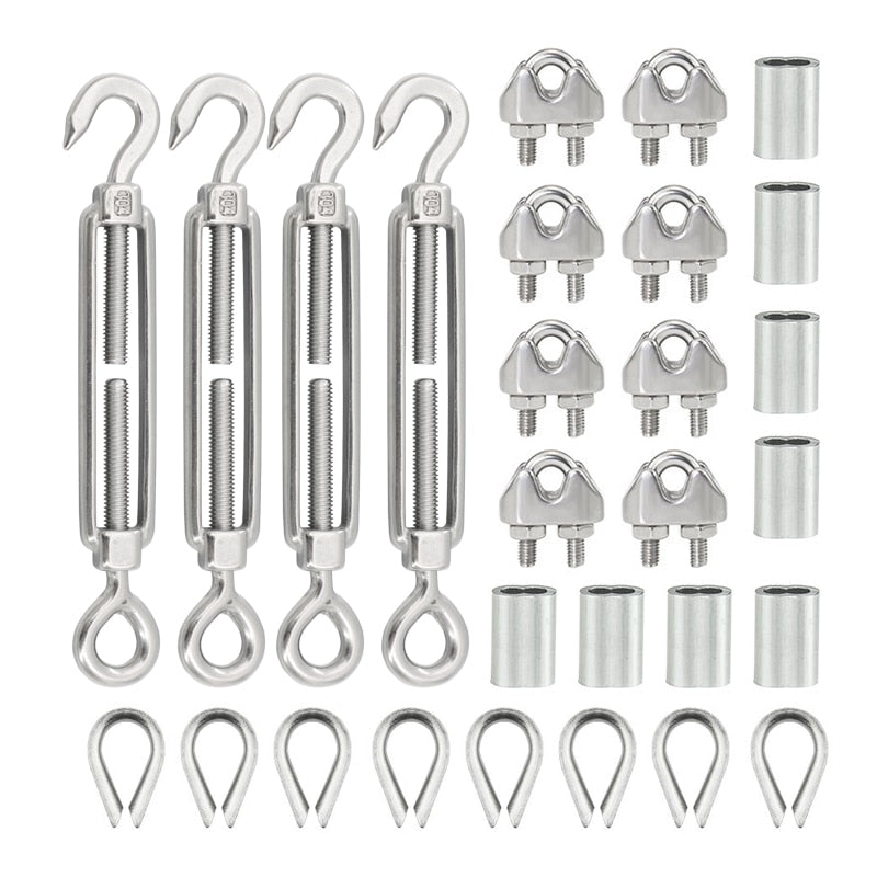 Turnbuckle Tension Tensioner Strainer  Clips Set - KiwisLove