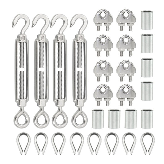 Turnbuckle Tension Tensioner Strainer  Clips Set - KiwisLove