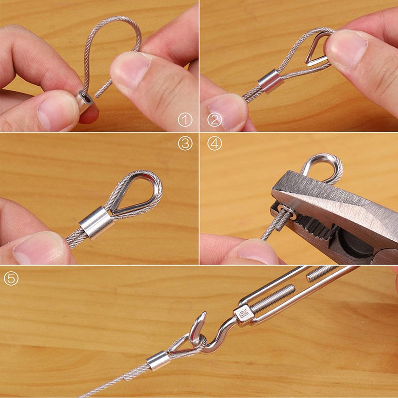 Turnbuckle Tension Tensioner Strainer  Clips Set - KiwisLove