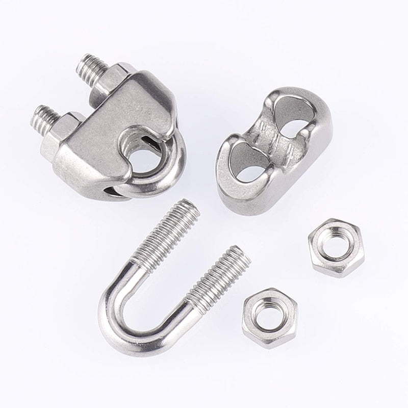 M4 Thimble Loop Sleeve Clip Pack for 4mm Wire Rope Cable - KiwisLove