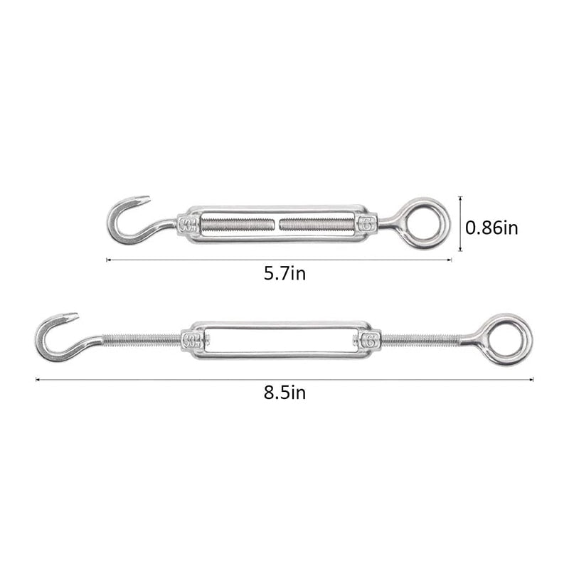 Turnbuckle Tension Clip/Clamp Thimble  Crimping Loop Set for 6mm Wire - KiwisLove