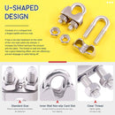 M6 Thimble Loop Sleeve Clip Pack for 6mm Wire Rope Cable - KiwisLove