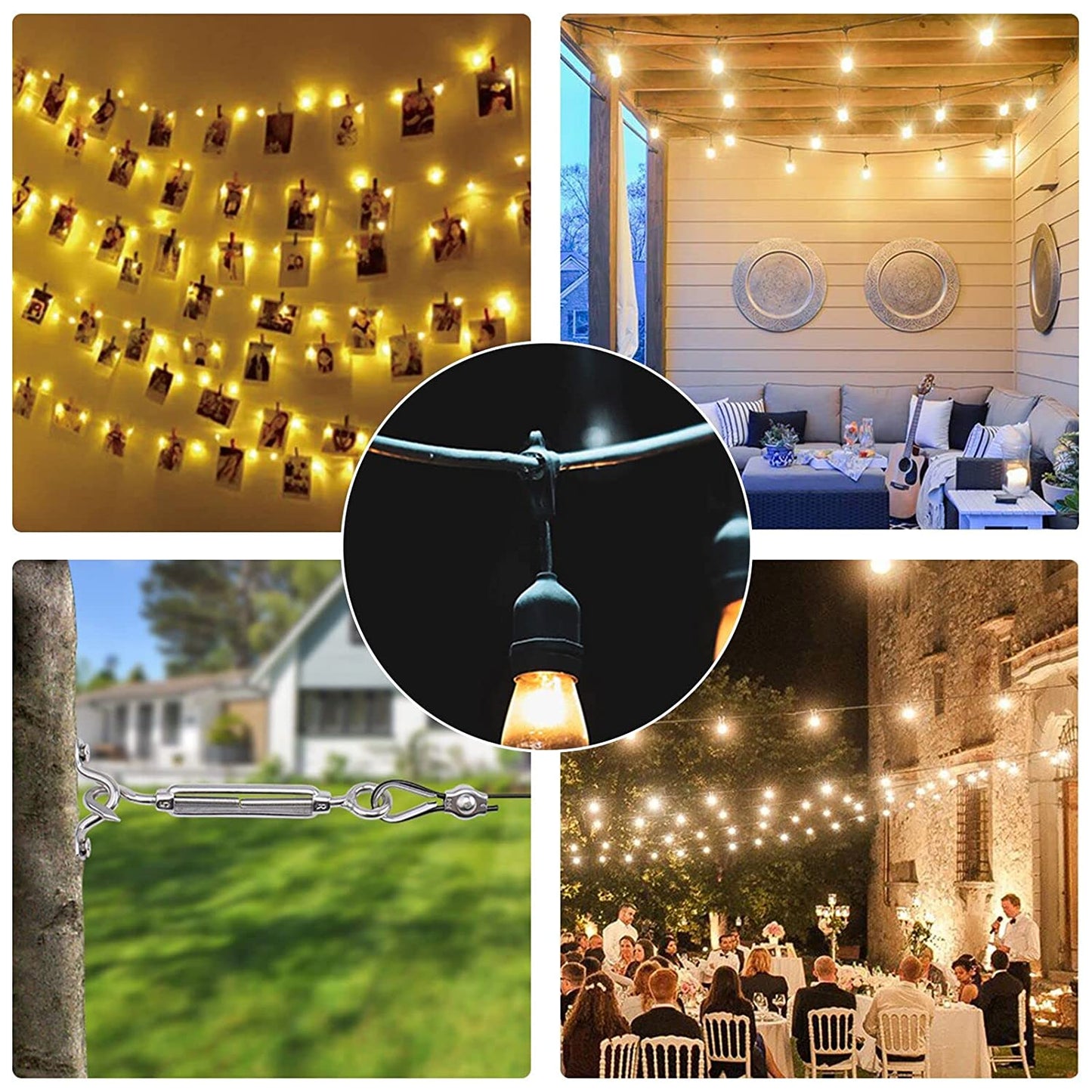 6Sets Cable Railing Kit  Eye Turnbuckle Tension Clip Clamp  Crimping Loop - KiwisLove