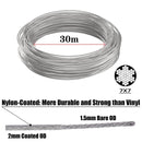 30M Stainless steel rope 2mm kit turnbuckle crimping loops - KiwisLove