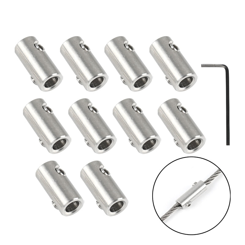 10pcs 304 stainless steel handscrew Clamp Fit Together Wire Rope Clip - KiwisLove