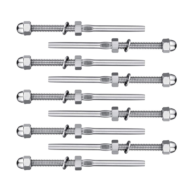 64Pcs Swage Threaded Stud Tension End Fitting Terminal T316 Stainless Steel - KiwisLove