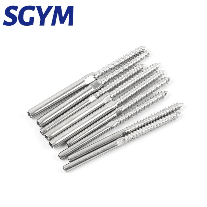 Swage Lag Screws Cable Railing Stair Deck Wood Post Balusters - KiwisLove