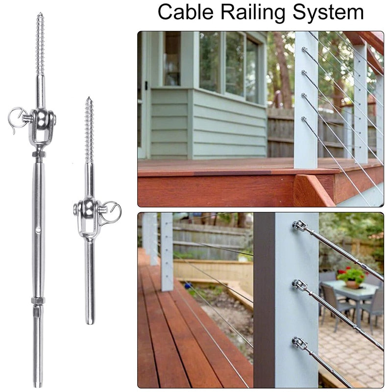12 Sets Stainless Steel Cable Railing Kits - KiwisLove