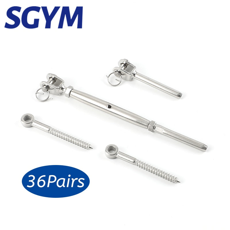 36 Sets 316 Stainless Steel Cable Railing Kit For 3mm Wire Rope - KiwisLove