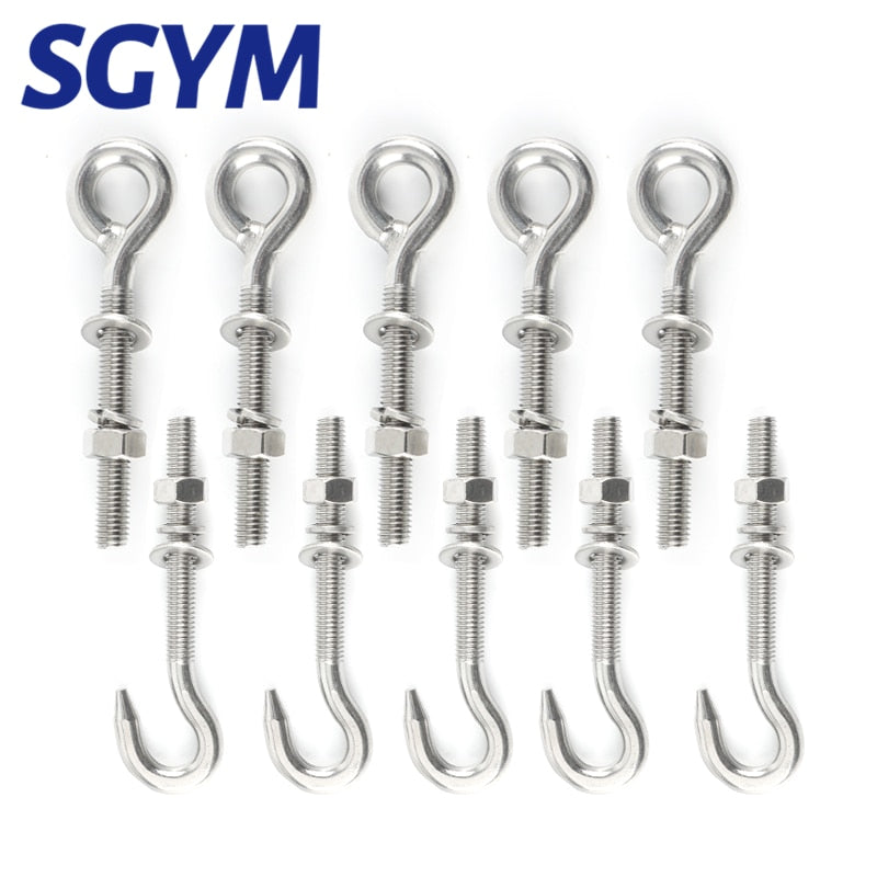 10 PCS 304 Stainless Steel Sheep Eye screw Bolt Lifting Ring/Hook - KiwisLove