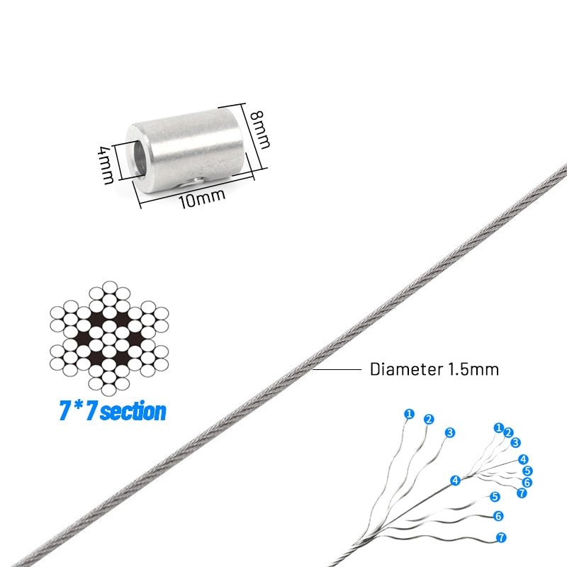250M Rope + 300 pcs handscrew Clamp Set - KiwisLove