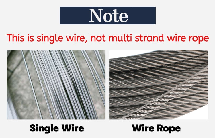 304 Stainless Steel Single Wire Medium Hard fine Wire - KiwisLove