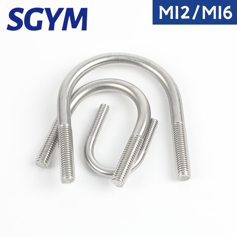 304 Stainless Steel U-bolts U-shaped screw Buckle Pipe Clamp - KiwisLove