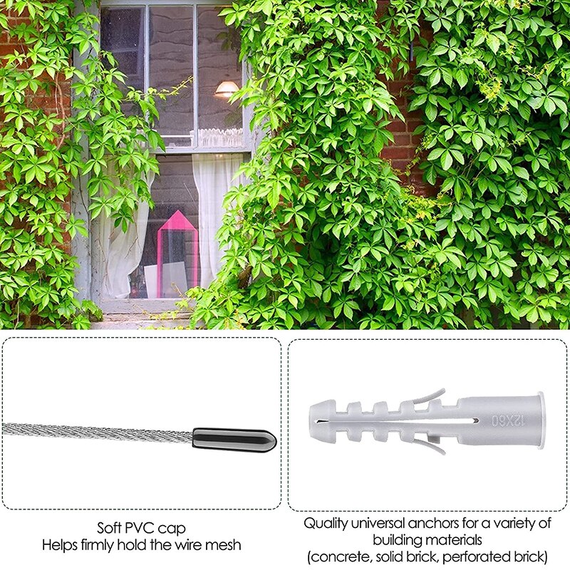 Climbing Plants Vines Green Wall  Cable Trellis System Hub Bracket Kit  NZ Stock - KiwisLove