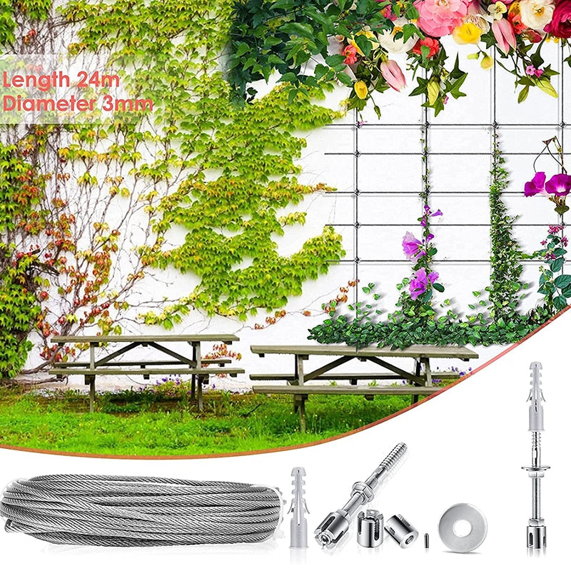 Climbing Plants Vines Green Wall  Cable Trellis System Hub Bracket Kit  NZ Stock - KiwisLove