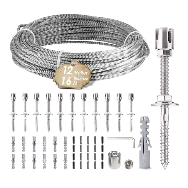 Climbing Plants Vines Green Wall  Cable Trellis System Hub Bracket Kit  NZ Stock - KiwisLove