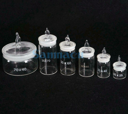 Lab Glass Weighting Bottle with Ground Glass Lid - KiwisLove