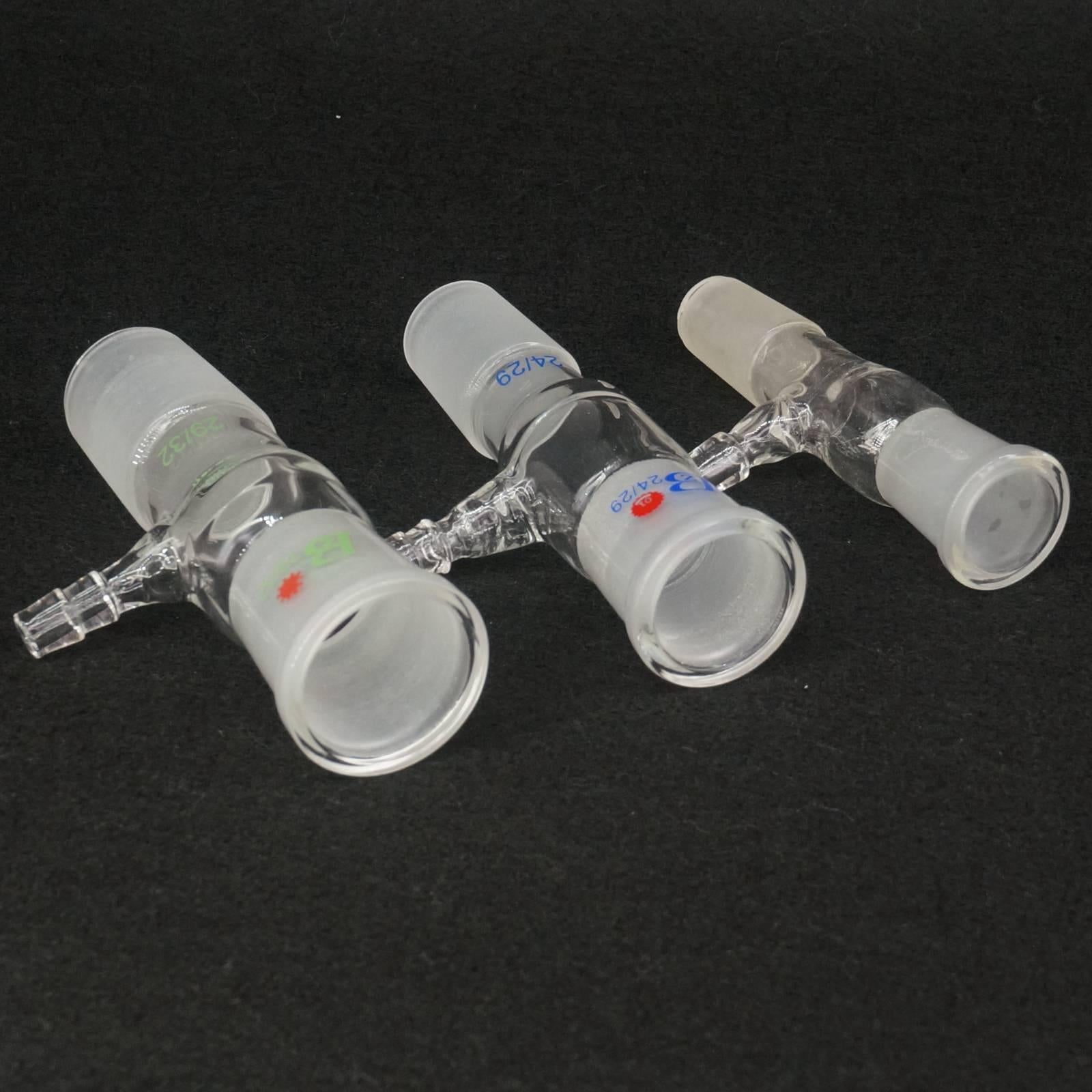 Ground Joint Female to Male Borosilicate Glass Transfer Gas Adapter - KiwisLove