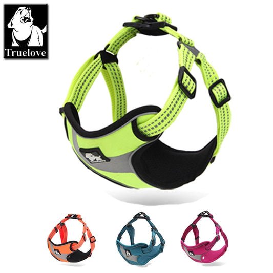 Truelove Adjustable Easy on Dog harness  3M Reflective  Halter Protective Nylon - KiwisLove