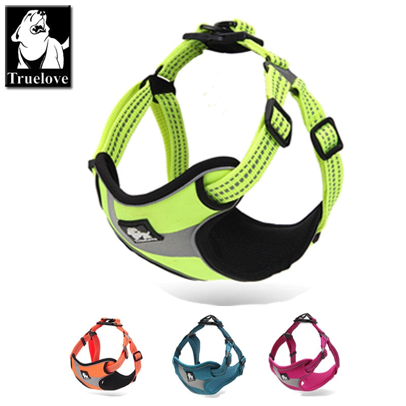 Truelove Adjustable Easy on Dog harness  3M Reflective  Halter Protective Nylon - KiwisLove