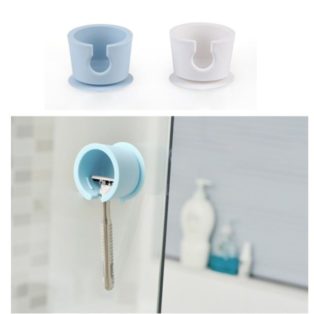 New Safe Razor Stand Wall-Sucking Toothbrush Holder Shaver Cap Holder 1 pc - KiwisLove